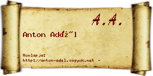 Anton Adél névjegykártya